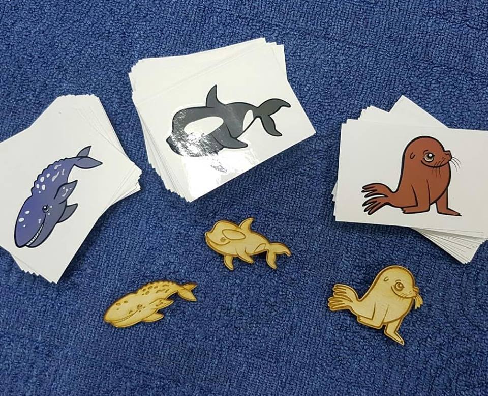Для занятий с детьми была разработана игра - твистер с морскими млекопитающими